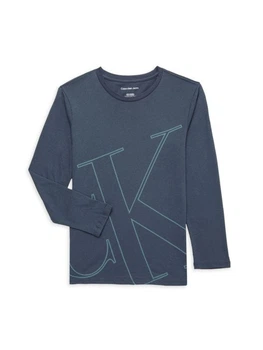 Дитячий лонгслів Calvin Klein з логотипом 1159809335 (Синій, S) на зріст 119 - 135 см