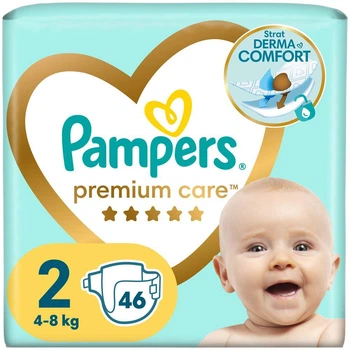 Подгузники детские Pampers Mini Premium Care Размер 2 (4–8 кг) 46 шт