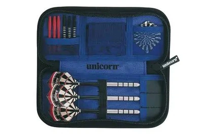 Чехол для дротиков Unicorn Midii Wallet ц:blk&sil/blue