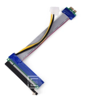 Райзер Ewell Riser Card PCI-E 1X to 16X, шлейф 35 см, Molex (EW077)