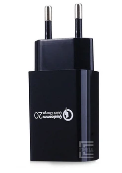 Сетевое зарядное устройство Qualcomm Quick Charge 2.0, black (EW146)