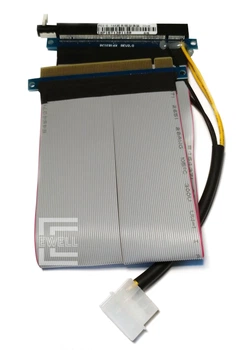 Райзер Ewell Riser Card PCI-E 16X ver 2.0, Molex, с защелкой, шлейф 35 см (EW185)