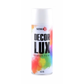 Краска акриловая Кремово-белая RAL 9016 TRAFFIC WHITE 450 мл DecorLUX