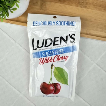 Леденцы LUDEN’S с пектином, успокаивающие для горла и полости рта (дикая вишня, без сахара), 25 шт