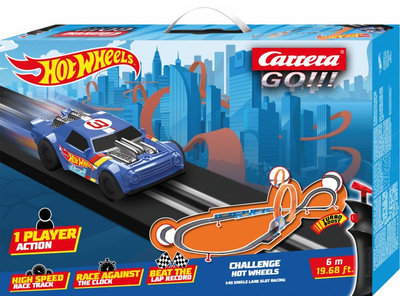 Tor samochodowy Carrera GO!!! Hot Wheels Challenger 6,0 m + 1 samochód (4007486680005) (955555913003248) - Outlet