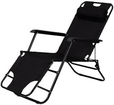 Leżak ModernHome by Multistore ZRL010 Czarny (955555911756581) - Outlet