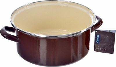 Каструля емальована Orion Brown Коричнева 4 л (8592381204839)