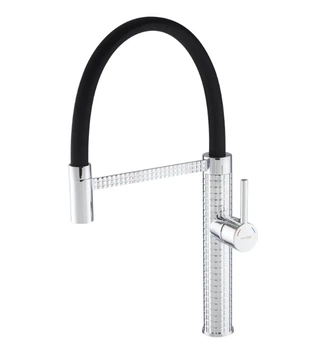Гибкий смеситель для кухни Mixxus Premium Oliwer 017 MI6965 чёрный-хром