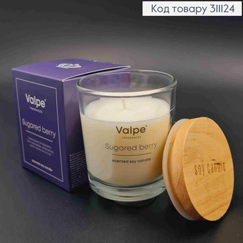 Аромасвеча в стакані SUGARED BERRY с крышкой, Valpe BISPOL, 140г/35час