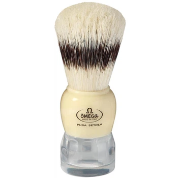 Помазок для гоління Omega 81054 Pure Bristle на підставці