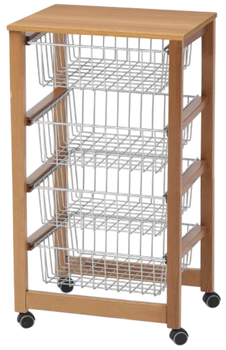 Wózek do kuchni Arredamenti Gingerone brązowy 83 x 46 cm (4003368188645)