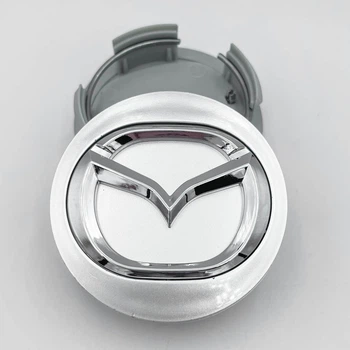 Колпачки (заглушки) в литые диски MAZDA (Мазда) 56 мм Длинные ножки Cеребристые (BBM2 37 190) CountryMan