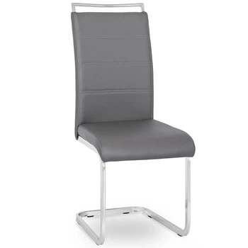 Комплект из 4 стульев для кухни и гостиной LOCA Gray Eco-leather