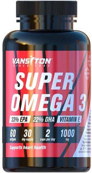 Жирные кислоты Vansiton СУПЕР ОМЕГА 3 60 капсул (4820106591983)