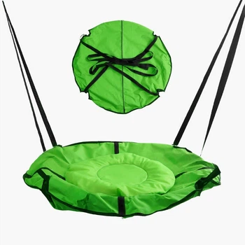 Гойдалка-гамак, X-Toys GL 270895 (подушка Ø60 см з водонепроникного матеріалу, ремінці, знімний чохол Ø105 см, 120-150 кг, зелений)