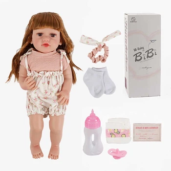 Кукла XBY 5541 висота 52 см, гумова, пляшечка, памперс, соска, в коробці