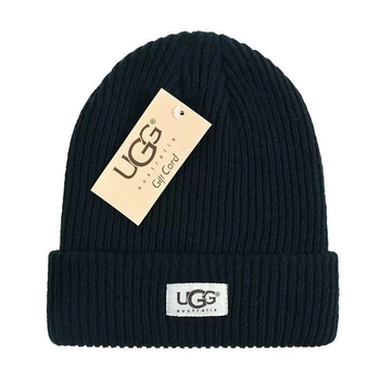Женская зимняя шапка UGG Australia черная, теплая вязаная шапка из Угг