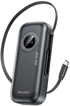УМБ Awei PA-9 10000mAh 22.5W USB-C/USB-A Black (6954284021807)