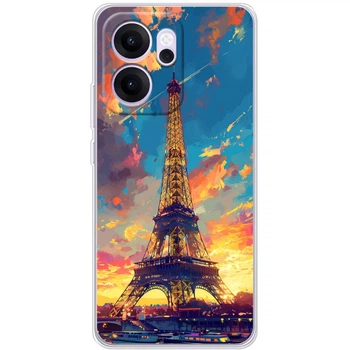 Силіконовий Чохол з Картинкою для OPPO Reno 14 F Принт (Париж, Ейфелева Вежа) (67919-ysm038)