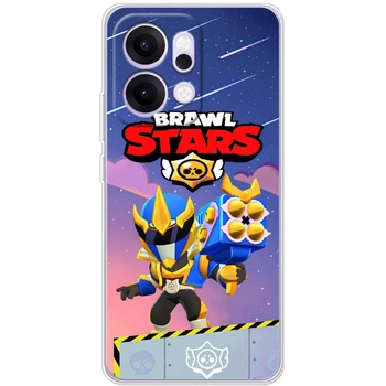 Силиконовый Чехол с Картинкой для OPPO Reno 14 Принт (Бравл Старс Брок, Brawl Stars Brock) (68322-ysm022)