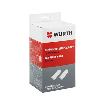 Беруші Wurth Х-100 SNR 37 dB 300 пар, в картонній упаковці для використання з диспенсера (0899300362)