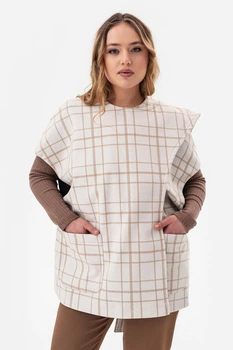 Пончо Garne one size Бежевий (125319)