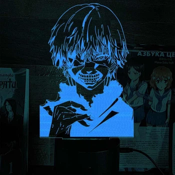 Светильник-ночник Кен Канеки Kaneki Ken Токийский гуль Tokyo Ghoul 16 цветов USB (27999)