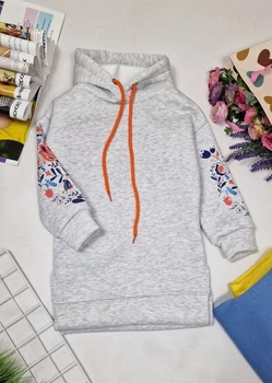 Туніка Yulia Kids тепла 116 сіре 032