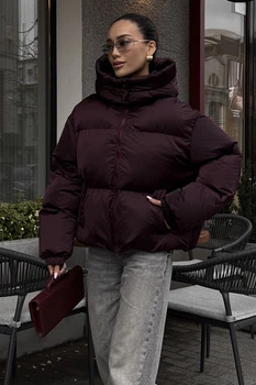 Пуховик Jadone Fashion Пуфи ONE SIZE марсала