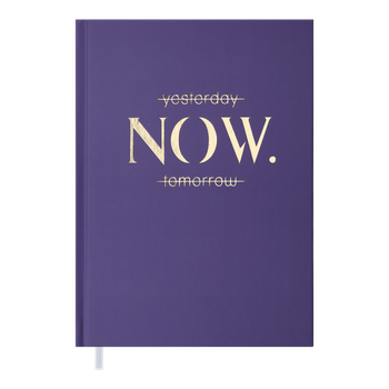 Щоденник недатований BuroMax Motivetion "NOW" А5 144 аркушів лавандовий (BM.2062-39)