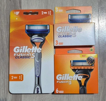 Станок для бритья мужской (Бритва) Gillette Fusion5 и 11 сменных картриджей (кассет) Fusion 5 SIlver
