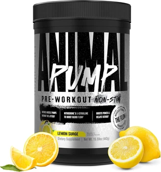 Передтренувальний комплекс Universal Nutrition Animal Pump Non-Stim Powder 442 г, Lemon Surge