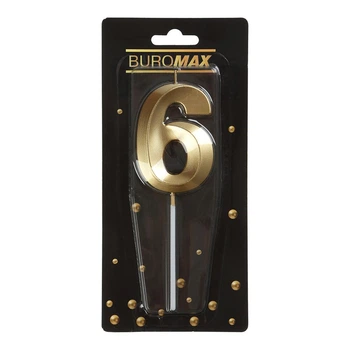 Свеча для торта Buromax цифра "6" (BM.98000-06)