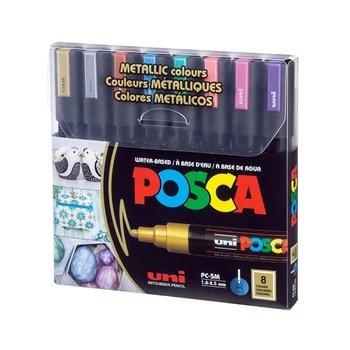 Набор маркеров Uni Posca Metallic Color 1.8-2.5мм 8шт (PC-5M METALLIC COLOR 8C)