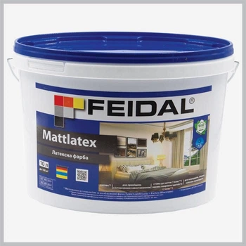 Латексная краска Feidal Mattlatex для стен и потолков матовая белая 10 л