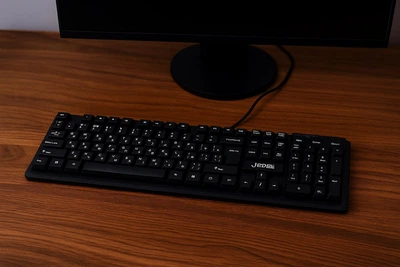 Проводная клавиатура для компьютера от USB JEDEL K19 Черная