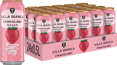 Упаковка Сидру Villa Bianca Fragolino Rosso з/б 7.5% 0.5 л х 24 шт (14820193035268_4820002712970)