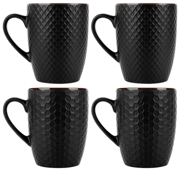 Набір кружок Vilde керамічних Чорних 400 мл 4 шт (5904316481353)