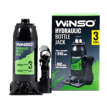Домкрат гідравлічний 3 т 180-340 мм картонна упаковка Winso 170300