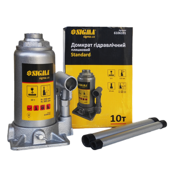 Домкрат гідравлічний 10т 200-385 мм Sigma 6106101