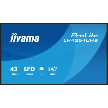 Информационный дисплей IIYAMA ProLite LH4364UHS-B1AG 42.5" VA 4K UHD 500 cd/m² Android 14 Black