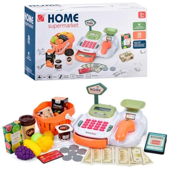 Детская игрушка кассовый аппарат Metr+ 668-118 калькулятор,сканер,весы,корзинка,свет,звук