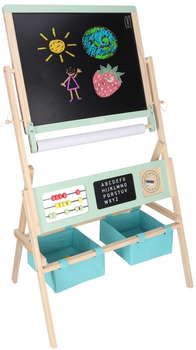 Магнітна дошка для крейди Ikonka LULILO Кредо двостороння, крейда, маркери, магніти, кошики (5903039767096)