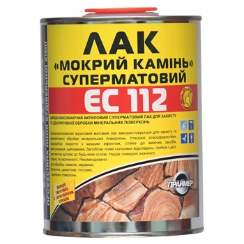 Лак для кирпича «Мокрый камень» суперматовый ПРАЙМЕР ЕС-112 1л