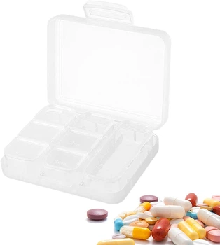 Таблетница, органайзер для таблеток на 3 съёмные секции, 7 отсеков Meds, белая