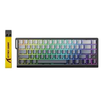 Игровая магнитная клавиатура Attack Shark X68 / Проводное подключение / Magnetic Switch / Black Gradient