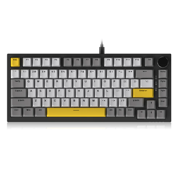 Игровая механическая клавиатура Ajazz Ak820 / Проводное подключение / Moon Yellow Switch / Grey