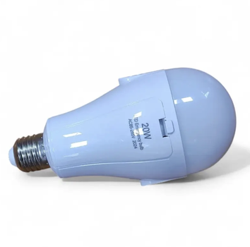 Акумуляторна лампочка E27 LED (комплект 3 шт) аварійна лампа з акумулятором світлодіодна світильник ліхтарик 20 Вт White