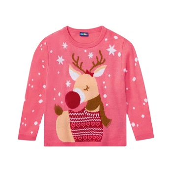 Джемпер с рождественским принтом для девочки Lupilu LIDL 390650 110-116 см (4-6 years) Розовый