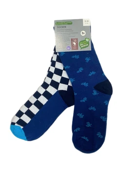 Носки трикотаж высокие набор 2 пары для женщины Lidl LYCRA® 464602 35-38 Синий